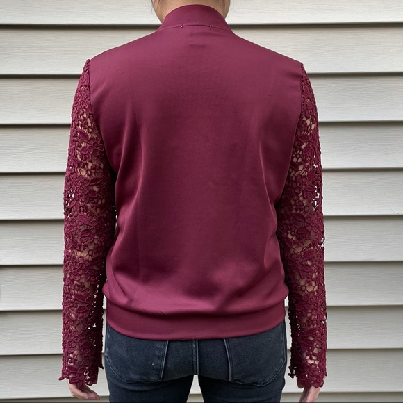 Burgundy Bomber Jacket - Picture 3 of 13